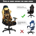 thumbnail image 4 of KUIFORTI Brown Wolf Gaming Chair Cover with Armrest Covers Waterproof Game Computer Office Desk Chair Cover Protector Durable Breathable for Office Computer Racing Seats, 4 of 7