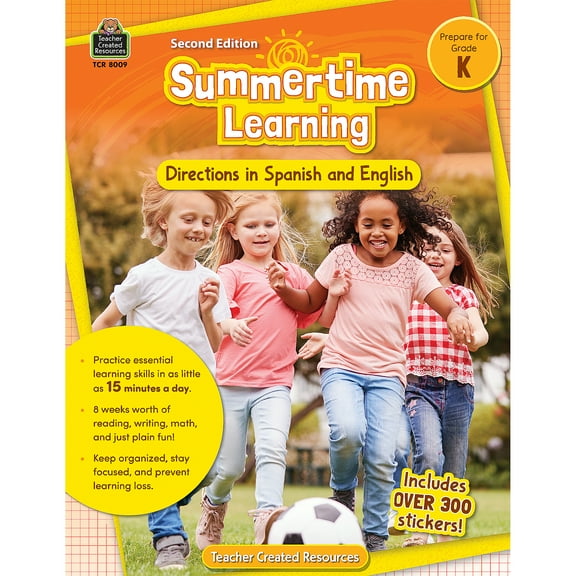 Teacher Created Resources Summertime Learning: English and Spanish Directions, Grade K Second Edition (Prep)