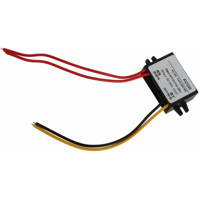 ZOUSSIQI Converter, Power Supply Module with Flameretardant Plastic Housing AC 10-28V to DC 12V StepDown Converter for Car Screen, Monitor Camera, Motor, Router (5A) CA919-22071