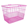 thumbnail image 2 of Sunlite Bicycle Front Basket Mesh Lift Off Carrier PINK Cruiser Commuter Bike, 2 of 3