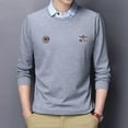 thumbnail image 4 of Long Sleeved Fake Two-piece POLO Shirt - Versatile Casual Bottoming Shirt, 4 of 8