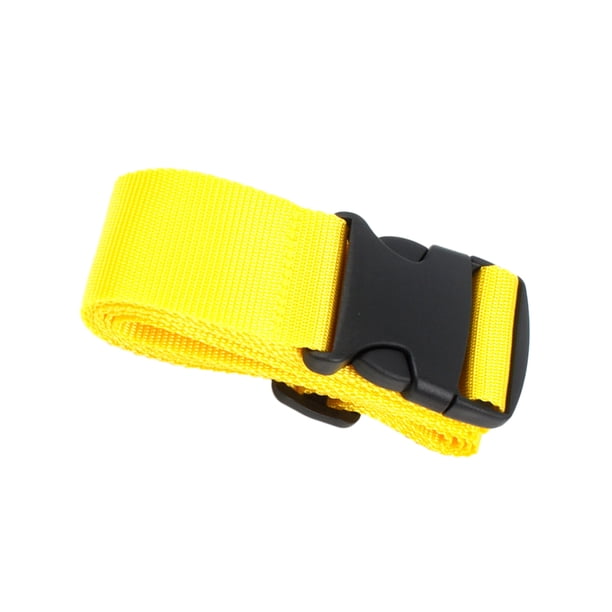 Naiovety Correas de equipaje ajustables de nailon para una fácil identificación y correas seguras para equipaje de viaje fáciles Almacenamiento y organización del hogar amarillo
