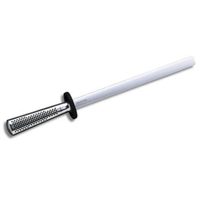 Global Kitchen Knife Sharpener |71G38B| 26cm Diamond Steel, Plastic Guard