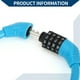 thumbnail image 3 of Candado de bicicleta portátil Unique Bargains, cable en anillo anti-robo, bloqueable con 4 dígitos, mini candado de anillo, aleación ABS, 45 cm, azul, 1 pieza, 3 of 6