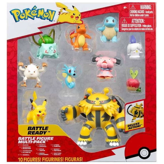 Pokémon Battle Figure 10 Pack, 9 Two-Inch Figures and 1 Four-and-a-Half-Inch Figure