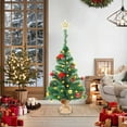 thumbnail image 2 of vidaXL Artificial Pre-Lit Christmas Tree with Baubles Green 2 ft, 2 of 10