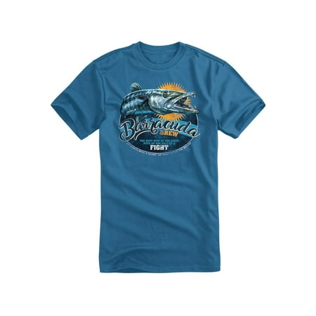 Beer Large T-shirt - Bogus Beer Men's T-Shirt Barracuda Brew Large Blue