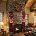 thumbnail image 5 of SEANATIVE Christmas Reindeer Porch Banners Red Stripes Party Hanging Banners Xmas Porch Sign Front Door Sign Decoration for Party Supplies for Indoor Outdoor 2 Piece, 5 of 7