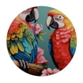 thumbnail image 2 of Awypu Parrot Branch Round Fitted Tablecloth with Elastic Edge Fitted Table Cloth for Round Table Circular Table Cover Waterproof Wipeable Round Elastic Table Cloth White, 2 of 7