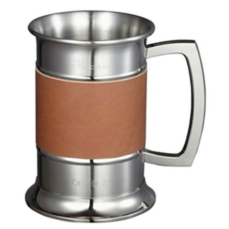 

Visol 18 oz Brown Leather Wrapped Stainless Steel Beer Tankard