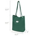 thumbnail image 2 of Wrapables Corduroy Tote Bag, Casual Everyday Shoulder Handbag, 2pc FtGreen/Marigold, 2 of 6