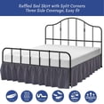 thumbnail image 4 of Cottington Lane Ruffled Bed Skirt- Microfiber- Dark Grey, Queen 16 Inch Drop Split Corner Bed Skirt With Platform, 4 of 6