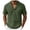 Army Green, variant on Men's Cotton Linen V Neck Button Down Breathable Pullover Top Summer Casual Rolled Sleeve Beach Travel Vacation Shirts (White, XXL)