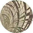 thumbnail image 1 of Ahgly Company Tapis d'Intérieur Rond Lavable en Machine Transitionnel Brun Café, 5 Pieds Rond, 1 of 7