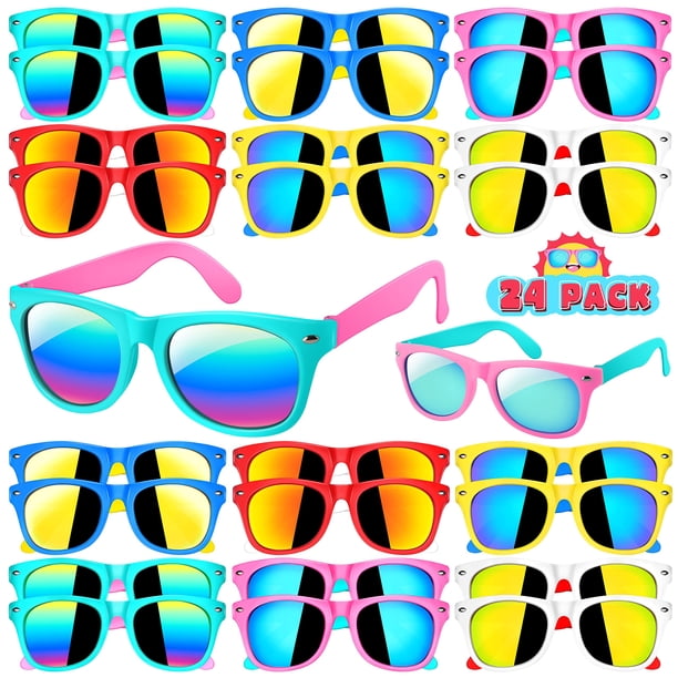 Gafas de sol para niños GIFTINBOX, paquete de 24 con protección UV de 3 a 8 años