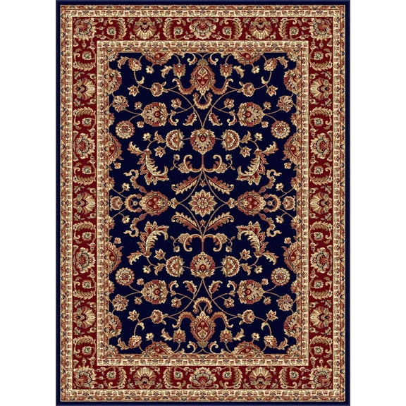 Tayse Sensation Area Rug 4797 NAVY Traditional Navy Blue Vines Leaves 5' 3" x 7' 3" Rectangle