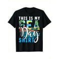 thumbnail image 1 of Funny 'This Is My Sea Day' Cruise-Themed Cotton T-Shirt - Soft, Breathable Crew Neck Tee for Men & Women, Perfect for Casual Wear, Casual Sporty Tee, Summer Gifts, 1 of 6