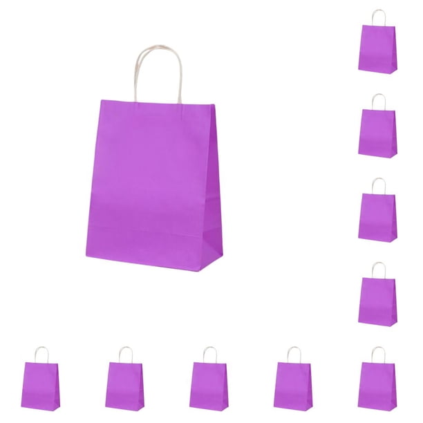 Toystoory Bolsa de papel Kraft de 10 Uds. Con asa giratoria, herramienta de almacenamiento de ropa con soporte de carga, bolsas antideformadas para Almacenamiento y organización del hogar Violeta Toystoory HA066668-01