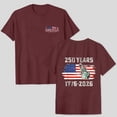 thumbnail image 5 of Leey-World Pretty Flag Heart 1776 2026 July 4th 250th Birthday T-Shirt 4th Of July Shirts Women(Wine,S), 5 of 9