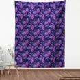 thumbnail image 4 of Ambesonne Natural Fabric by the Yard Upholstery, Butterflies with Plants, 3 Yards, Indigo Hot Pink and Violet, 4 of 5