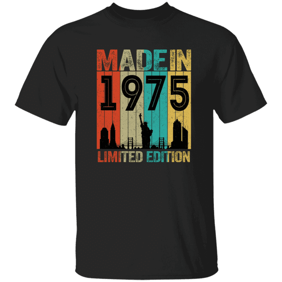 50Th Birthday Made In 1975 50 Bday Born In New York 50 Years Old Of Being Awesome Vintage T-Shirt