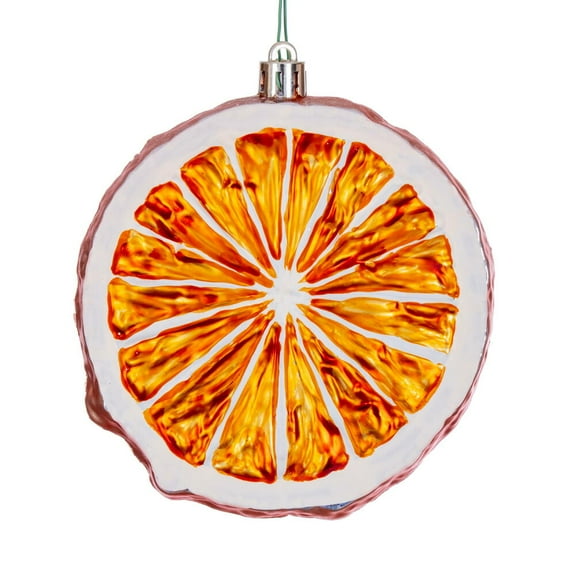 4" Orange Fruit Matte Ornament 6/Bag