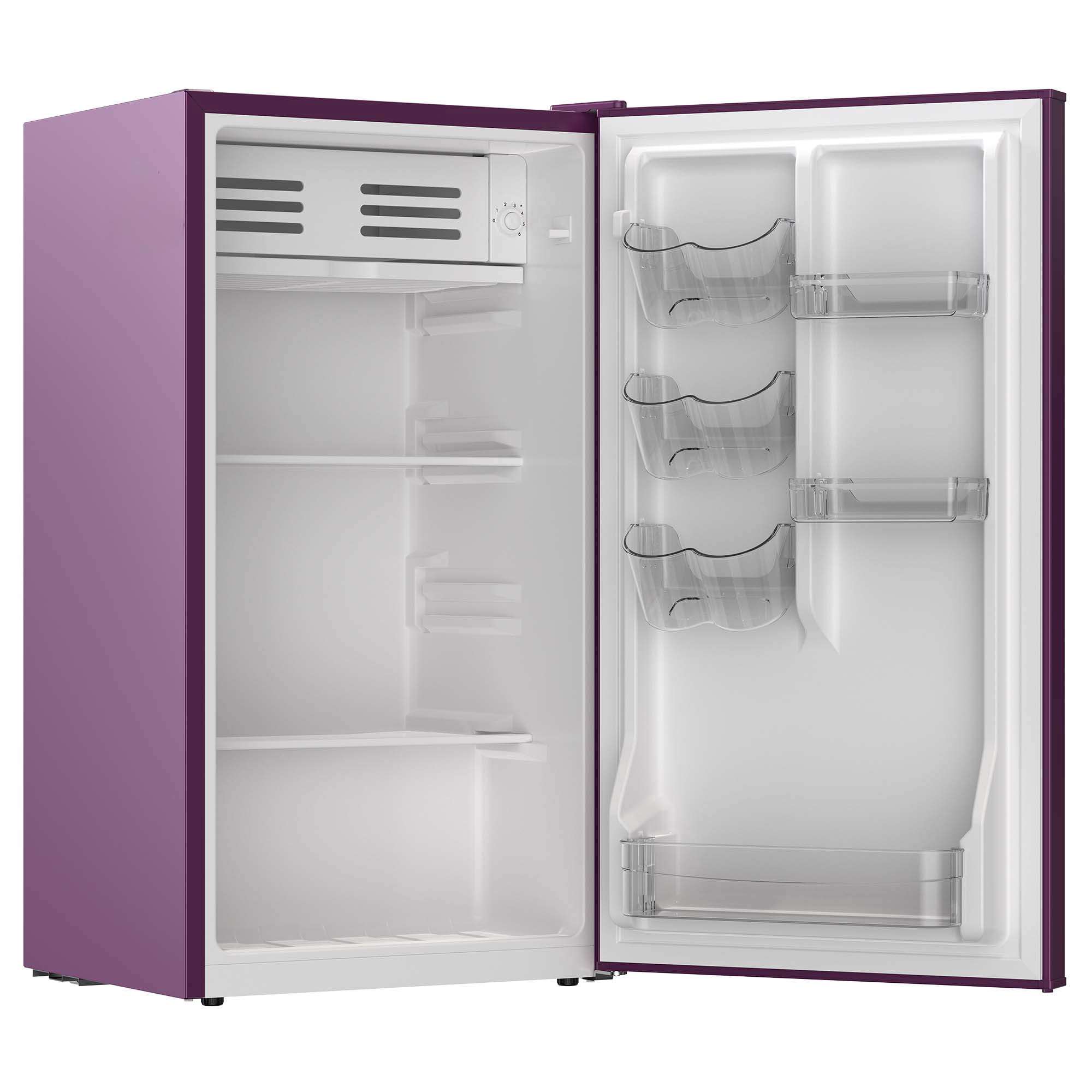 Frigidaire 3.2 Cu. ft. Retro Compact Refrigerator, Mini Fridge with Chiller Compartment, Plum