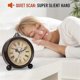 thumbnail image 3 of Vintage Hangable Battery Alarm Clock Metal Night Light Super Silent Table Desk Quartz Clock Time, 3 of 4
