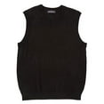thumbnail image 5 of Hart Schaffner Marx Men's Big Tall Extra Fine Merino Wool Sweater Vest (Black, XX-Large Tall), 5 of 13