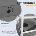 thumbnail image 6 of PawHut Wooden Outdoor Cat House, Feral Cat Shelter Kitten Tree with Asphalt Roof, Escape Doors, Condo, Jumping Platform, Light Gray, 6 of 9