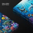 thumbnail image 4 of Underwater Ocean Dolphins Sea Turtle Seals Canvas Wall Art Colorful Tropical Fish Seahorses Coral Reef Marine Life Posters for Kids Bedroom Nursery Playroom, 4 of 9
