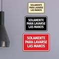 thumbnail image 6 of Signs ByLITA Classic Framed Solamente Para Lavarse Las Manos vector Durable ABS Plastic | Laser Engraved | Easy Installation | Elegant Design Sign (Ivory/Dark Brown) - Large, 6 of 8