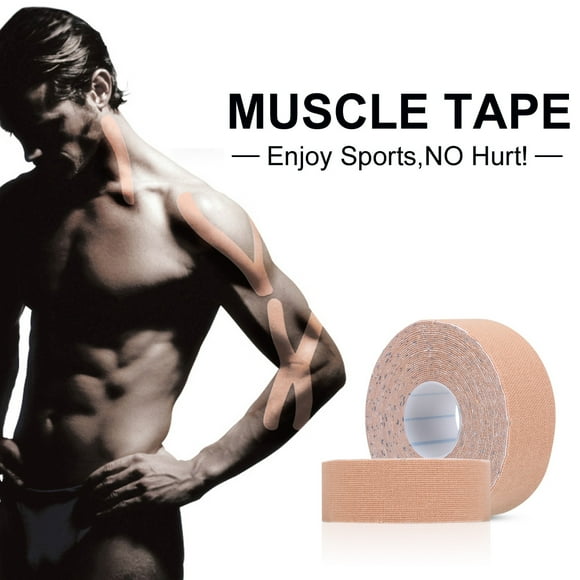 Cergrey Sports Muscle Tape, Strain Tape, 1Roll Cotton Elastic Adhesive Strain Injury Muscle Sports Sticker Bandage Tape
