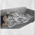thumbnail image 6 of Wine Soft Flannel Fleece Throw Blanket, Hand Drawn Wine Set in Sketch Style Vintage Gourmet Country Themed Artwork, Cozy Plush for Indoor and Outdoor Use, 70" x 90", Charcoal Grey White, by Ambesonne, 6 of 6