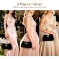 thumbnail image 2 of JKCCZLL Women Elegant Evening Clutch Bag Purse with Detachable Chain Shoulder Crossbody Bags, Handbag for Wedding Party,Black,party, 2 of 6