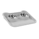 thumbnail image 1 of Cat Water Food Bowl 15 Degree Tilt Prevent Spill Stainless Steel Double Pet Bowl Set Grey, 1 of 4