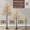 thumbnail image 6 of CAPHAUS 4/6/8 Feet, 48/72/96inch Set of 3 Artificial Willow Twinkling Twig Tree w/ Lights, LED Light Tree, Fake Pussy Willow Tree w/ Warm White Lights for Festival, Holiday Decoration Indoor, 6 of 8