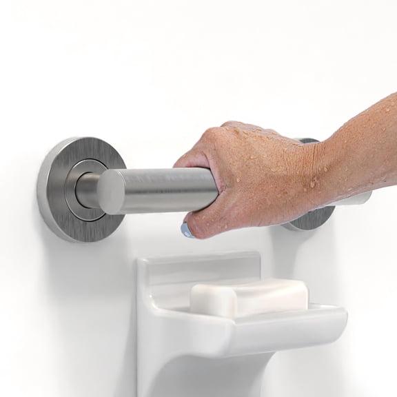 9 Inch Brushed Nickel Stainless Steel Bathtub & Shower Safety Grab Bar