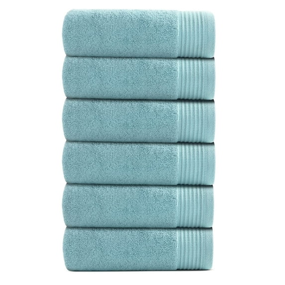 Hand Towels for Bathroom Premium Hand Towels Set 16×28in Ultra Soft and Highly Absorbent Bathroom Hand Towels 6 Pack Upgraded (Turquoise)