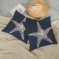 thumbnail image 6 of Navy Blue Coastal Pillow Covers 18x18 Inch Set of 2 Summer Starfish Throw Pillows Nautical Ocean Beach Theme Decorative Pillowcase Outdoor Farmhouse Decor Cushion Case for Couch Sofa Bedroom, 6 of 7