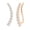 Rose Gold, variant on Collection 0.98 Cttw Round Lab Grown White Diamond Graduating Ear-Cuff French Wire Climber Earrings for Women in 10K Solid White Gold
