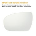 thumbnail image 3 of Unique Bargains Left Driver Side Rearview Mirror Glass Replacement Non-heated White Glass Fit for Hyundai i20 2014-2020, 3 of 6