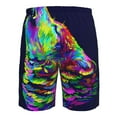 thumbnail image 6 of Kdxio Howling Wolf Pattern Mens Casual Shorts - Drawstring Summer Beach Sports Shorts for Men, 6 of 9