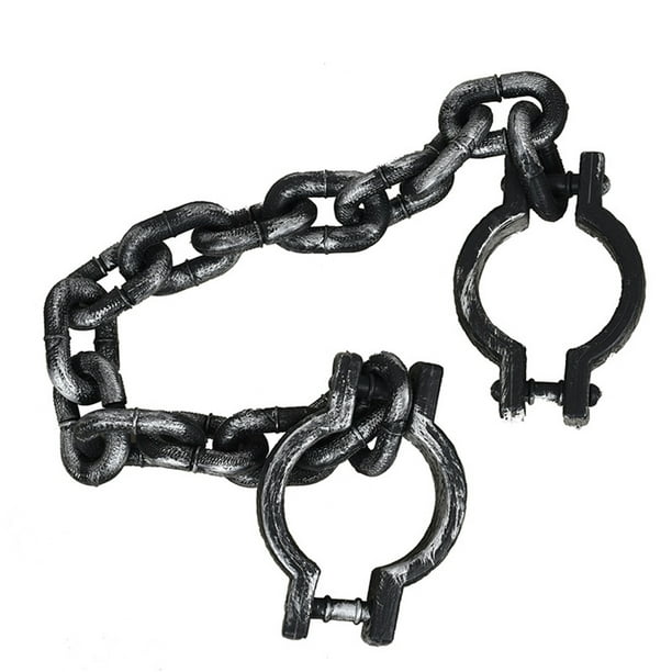 Kearding Juguetes de Halloween, esposas de cadena, grilletes hechos a mano de plástico ligero, grillete resistente al desgaste, accesorios de Cosplay, Kits de decoración para fiestas Kearding HA068197-00