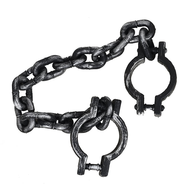 Moyic Juguetes de Halloween, esposas de cadena, grilletes hechos a mano de plástico ligero, grillete resistente al desgaste, accesorios de Cosplay, Kits de decoración para fiestas Moyic HA068197-00