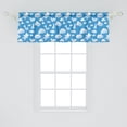 thumbnail image 2 of Ambesonne Cloud Window Valance, Clouds Duck Bear and Rabbit, 54" X 18", Blue and White, 2 of 3