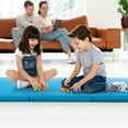 thumbnail image 3 of Folding Gymnastics Mat, Thick Tri-Fold Exercise Tumbling Mat w/Carrying Handles, Hook & Loop Fastener, Gym mats for Home Fitness Yoga Aerobics Workouts Martial Arts, 3 of 6