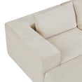 thumbnail image 6 of Christopher Knight Home 107" Compressed Sectional Sofa, Fabric Upholstery with Ottoman, Pillow Back, Khaki, 6 of 10
