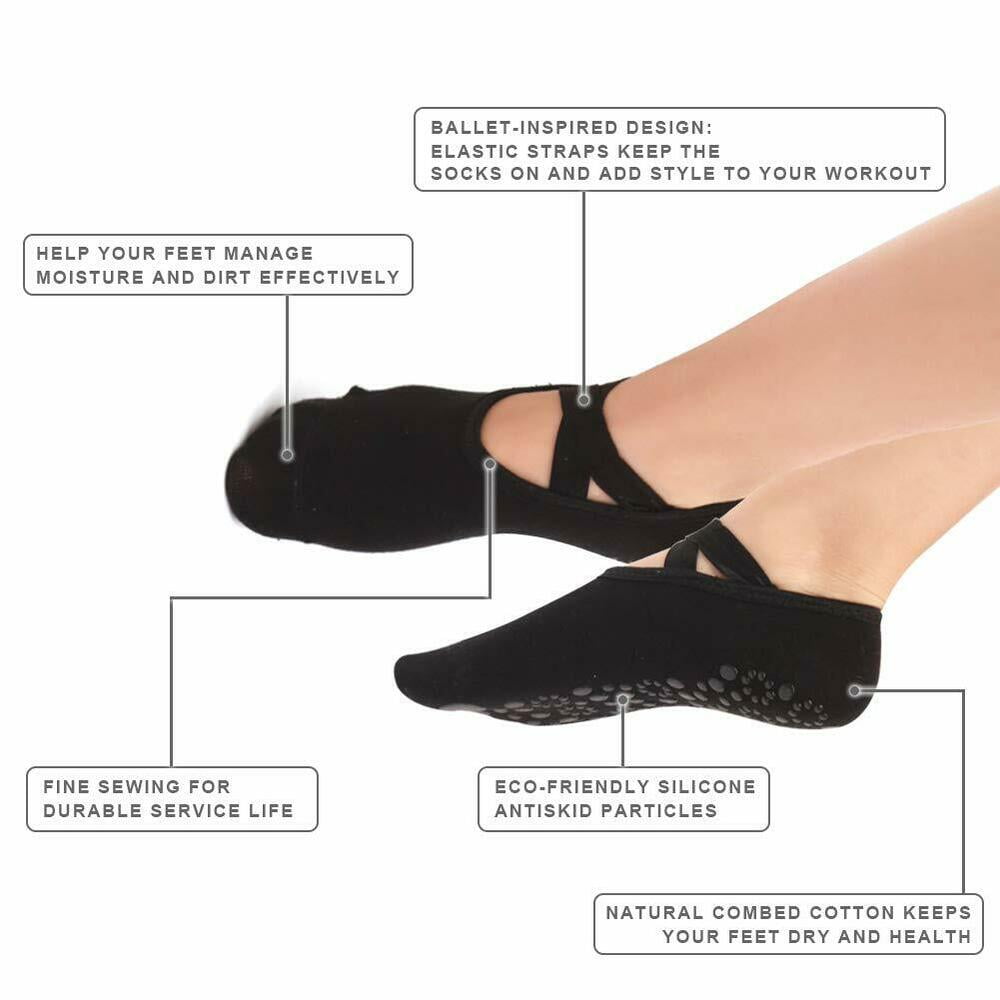 Ballet Barefoot Workout Yoga Socks for Women Non Slip Socks Ideal for Pilates Dance Pure Barre