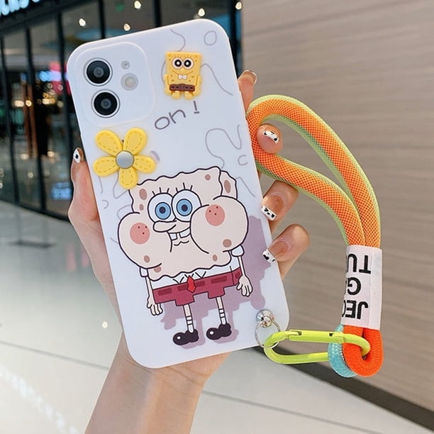 Funda De Cordón De Dibujos Animados De Bob Esponja Para Huawei Y5P Y5 Y6S Y6 Y7 Y8S Y9 Y9S 9X Pro Prime 2018 2019 Blanda De Armadura Anticaída Para Teléfono Móvil